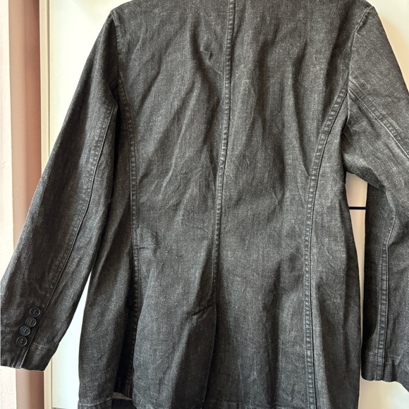 Vintage Lauren Jeans Co. Women's Charcoal Denim Blazer - Picture 6 of 11